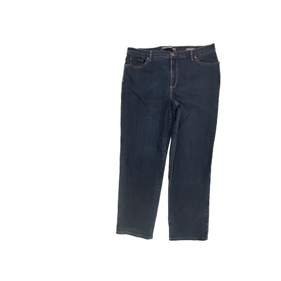 Gloria Vanderbilt Amanda Straight Leg Women's size 16P Dark Wash Blue Denim jean - Picture 1 of 5